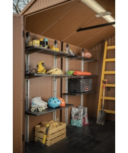 Kit scaffalatura per casette keter "shelving kit 100" in metallo 97x30 cm